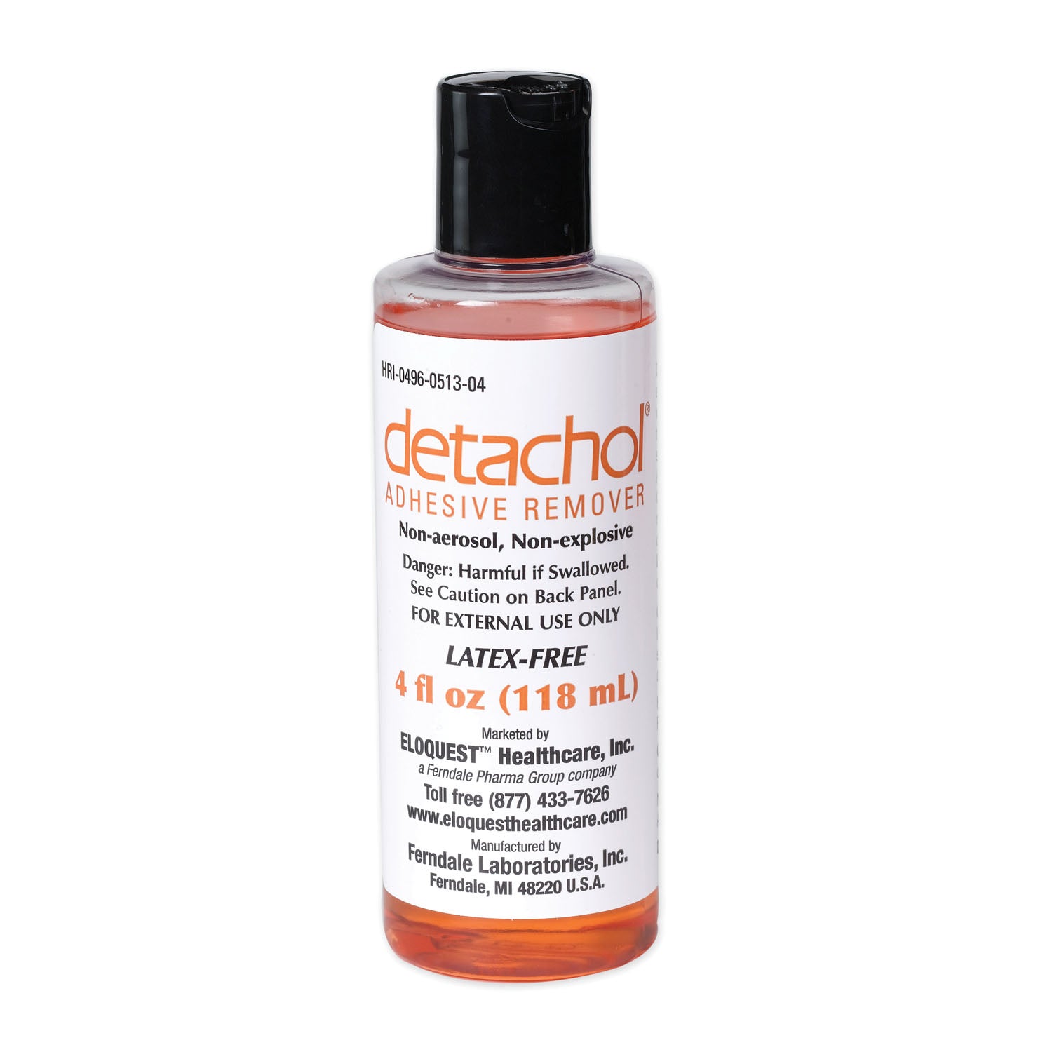 Adhesive Remover with Dispenser Cap, 4 oz (US Only-No Puerto Rico) (Item is considered HAZMAT and cannot ship via Air or to AK, GU, HI, MP, PR, VI)