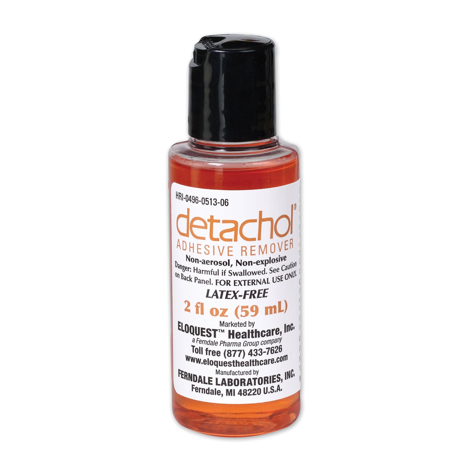 Adhesive Remover with Dispenser Cap, 2 oz (US Only-No Puerto Rico) (Item is considered HAZMAT and cannot ship via Air or to AK, GU, HI, MP, PR, VI)