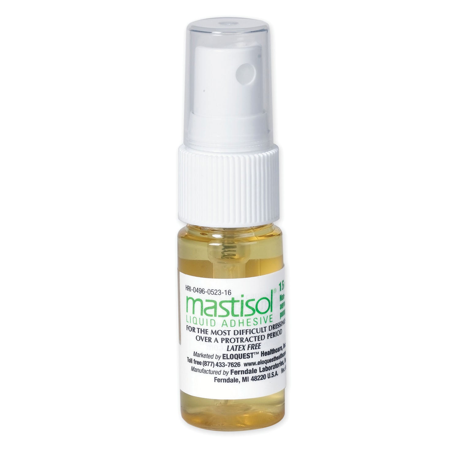 Medical Adhesive with Spray Pump, 15mL  (US Only-No Puerto Rico) (Item is considered HAZMAT and cannot ship via Air or to AK, GU, HI, MP, PR, VI)