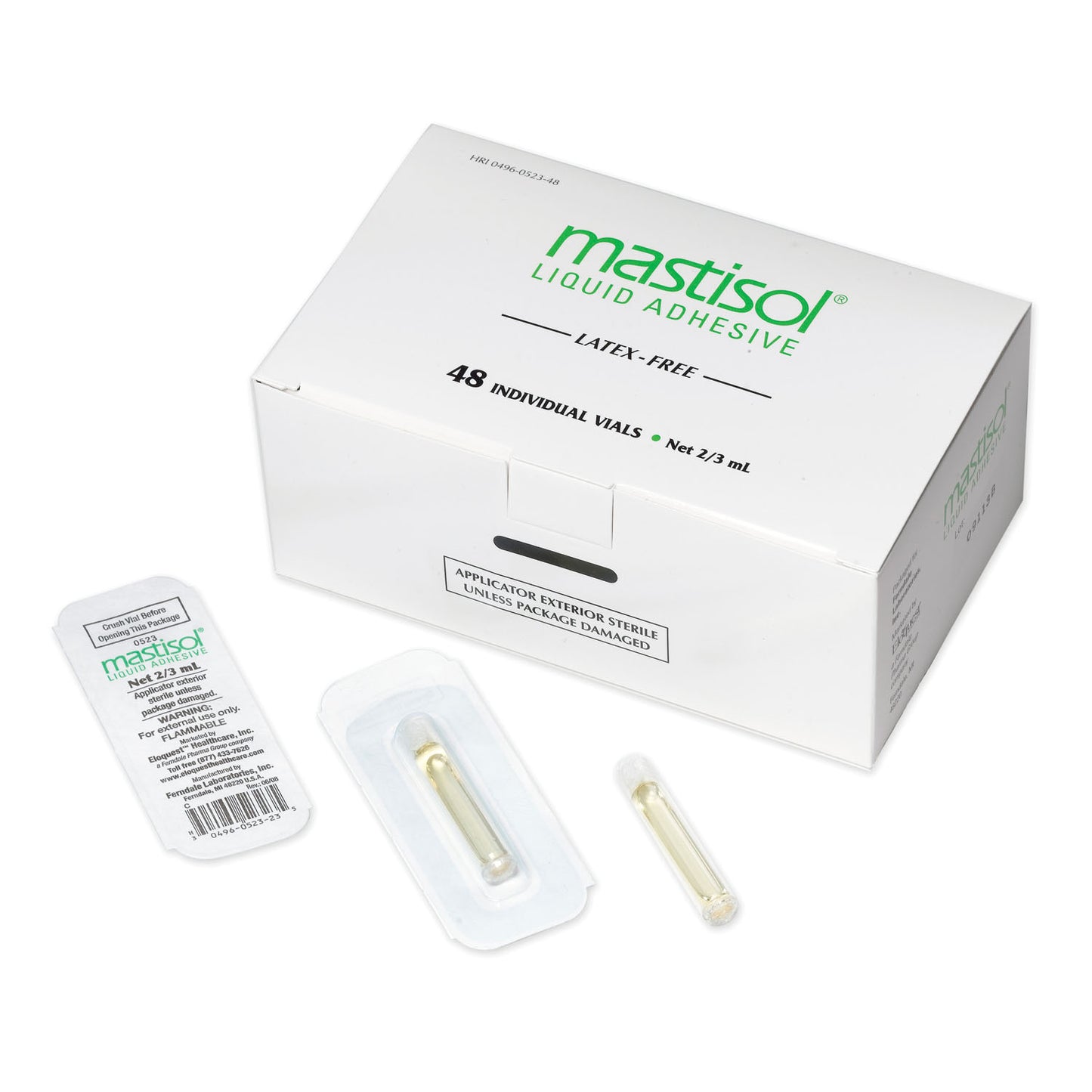 Medical Adhesive, 2/3mL Vials, 48/bx  (US Only-No Puerto Rico) (Item is considered HAZMAT and cannot ship via Air or to AK, GU, HI, MP, PR, VI)