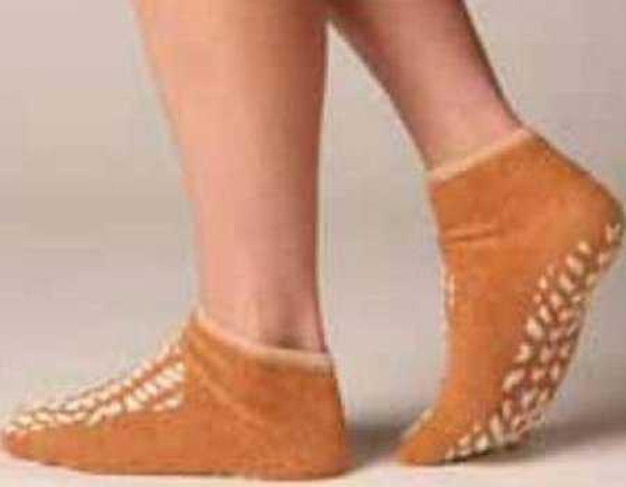 Patient Slippers, Double Tread, Large, Beige, 4 dz/cs
