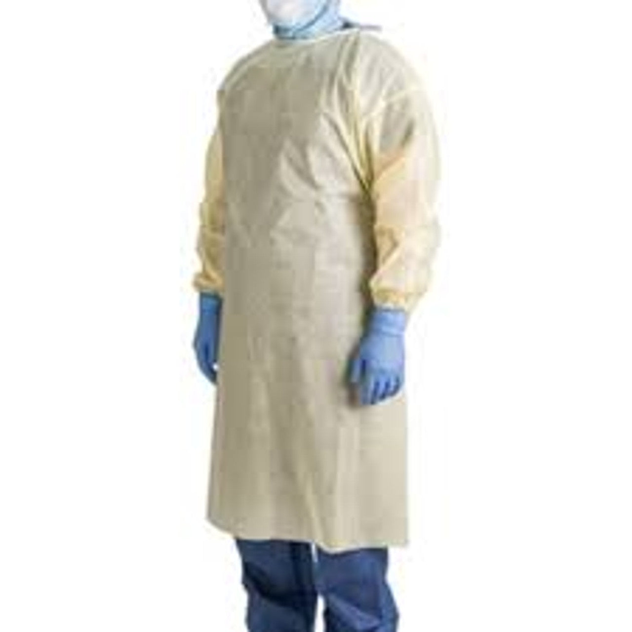 Gown, Film, Over the Head, w/ Elastic Wrist, Blue, XL 75/cs