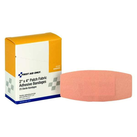 Fabric Bandages, 2"x4", 25/bx (DROP SHIP ONLY - $150 Minimum Order)
