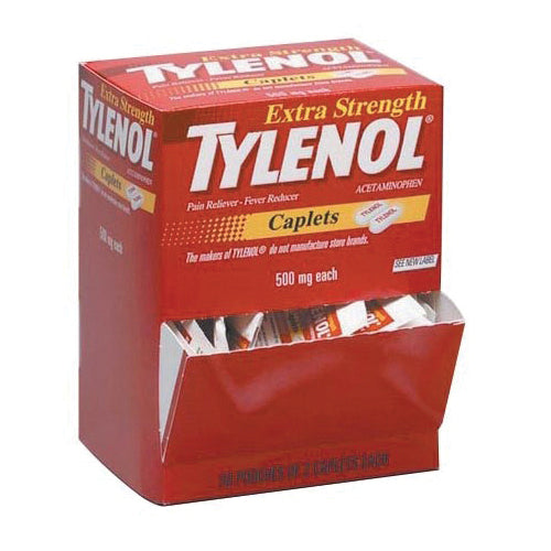 Tylenol Extra Strength, 2/pk, 50pk/bx  (DROP SHIP ONLY - $150 Minimum Order)
