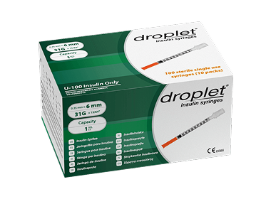 Droplet Insulin Syringe, 0.3ml, 30G, 8mm, 100/bx, 5bx/cs (To Be DISCONTINUED)