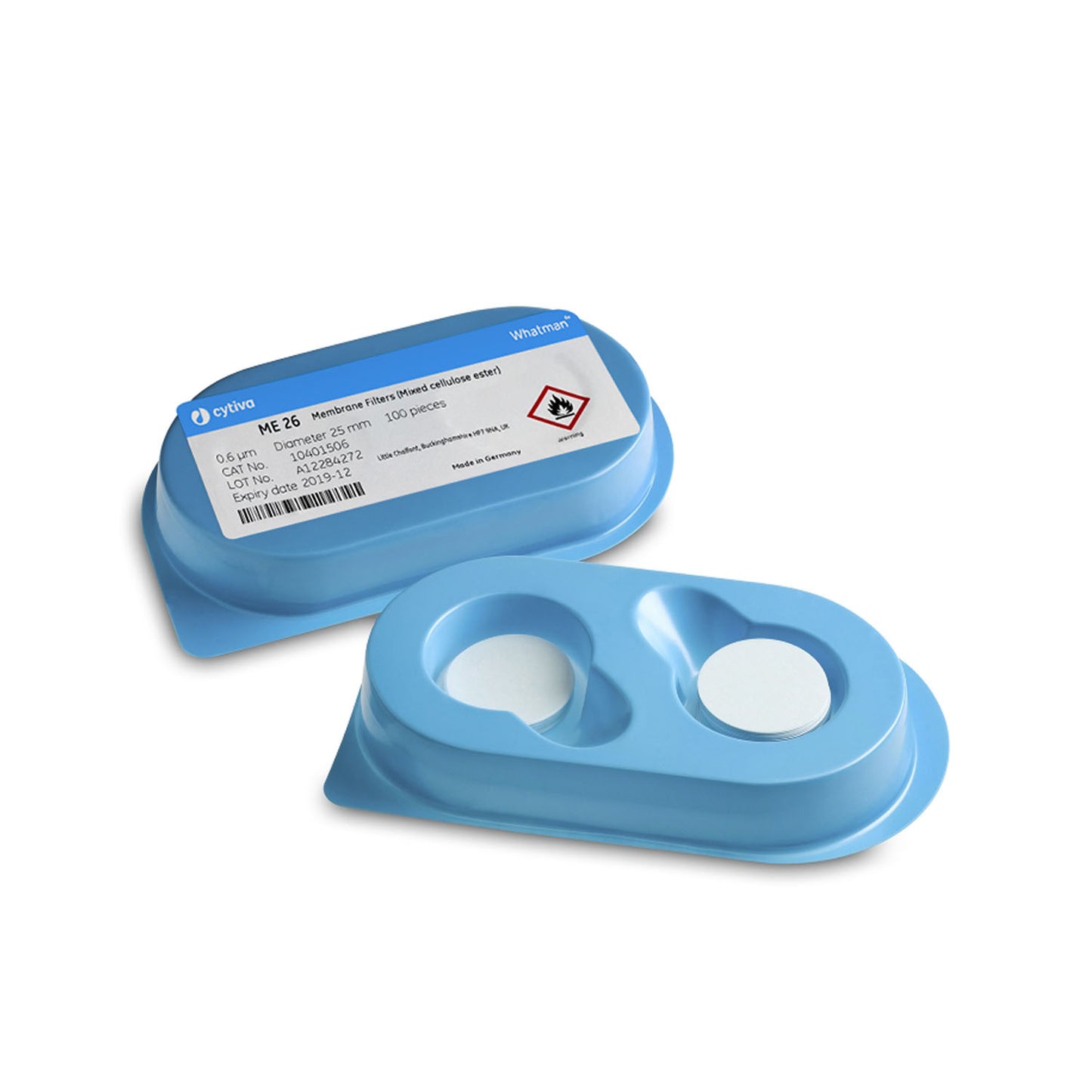 Filter Circles, 50mm Dia, Mixed Cellulose Ester ME 26 Plain, 0.6m Pore Size, 100/pk