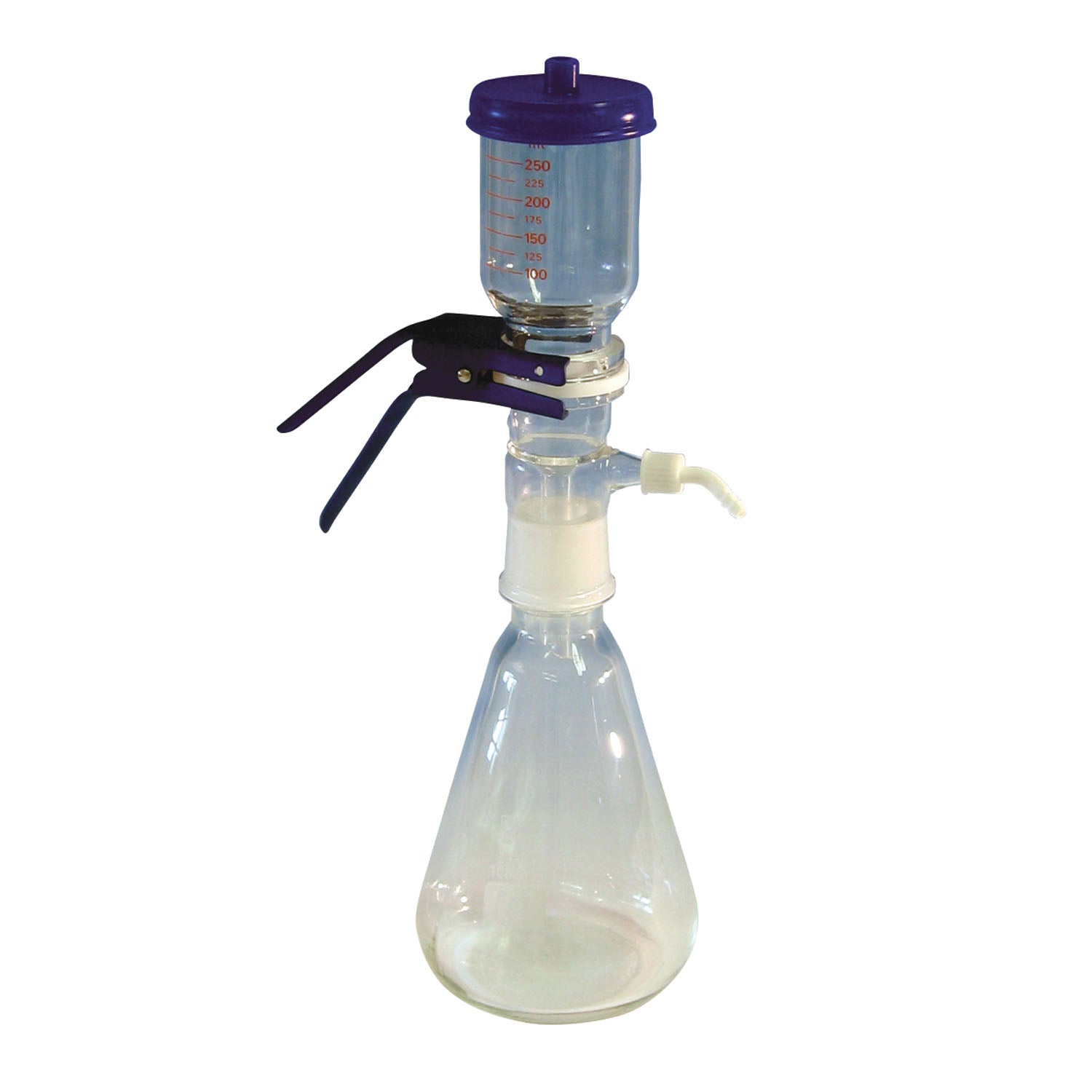 Glass Filtration Device, GV 050 Series, GV 050/1, Sieve Filter Support, Rubber Stopper Connection, 250mL