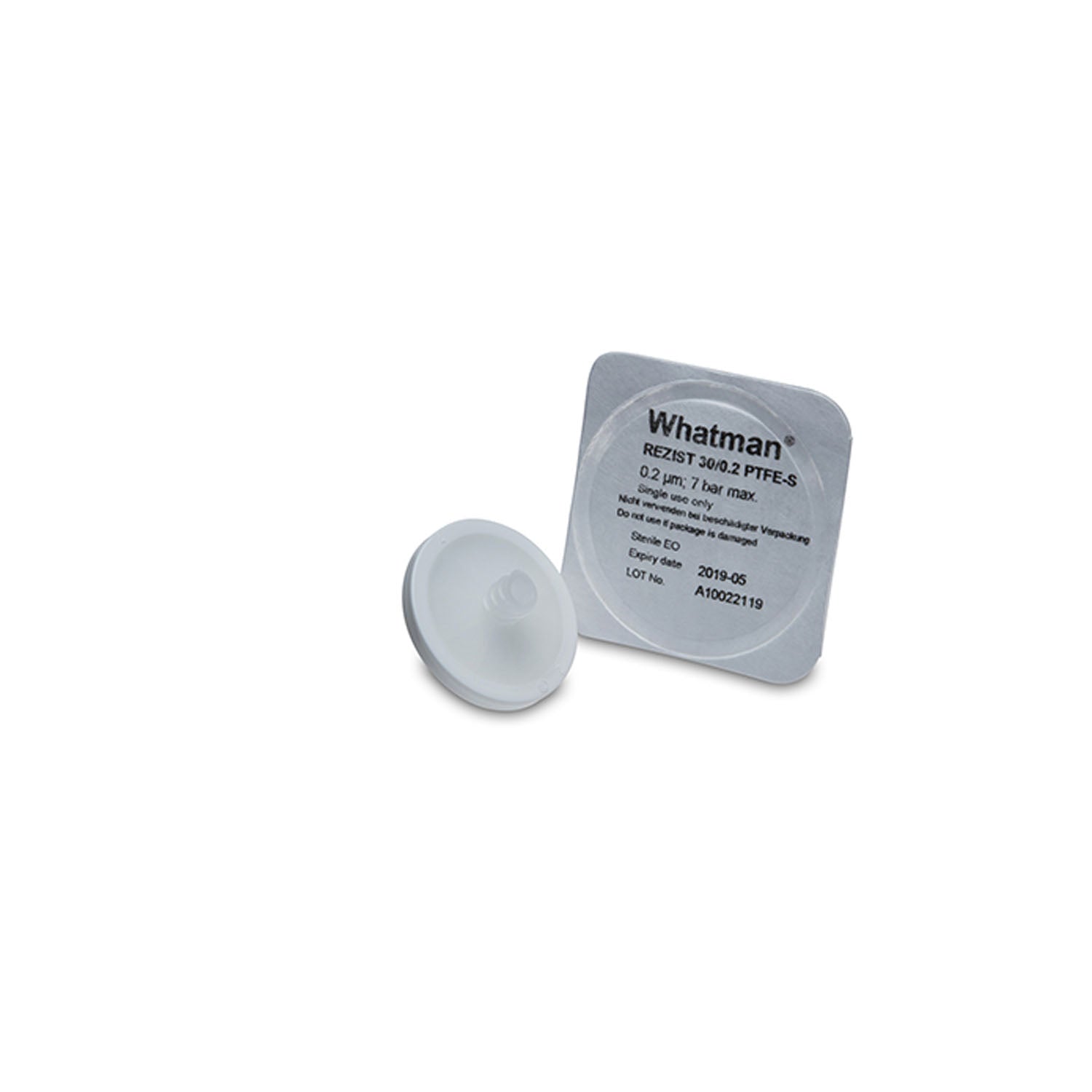 Inline Filter, Whatman ReZist, 50mm Dia, 0.2m Pore Size, PTFE, Sterile, 10/pk