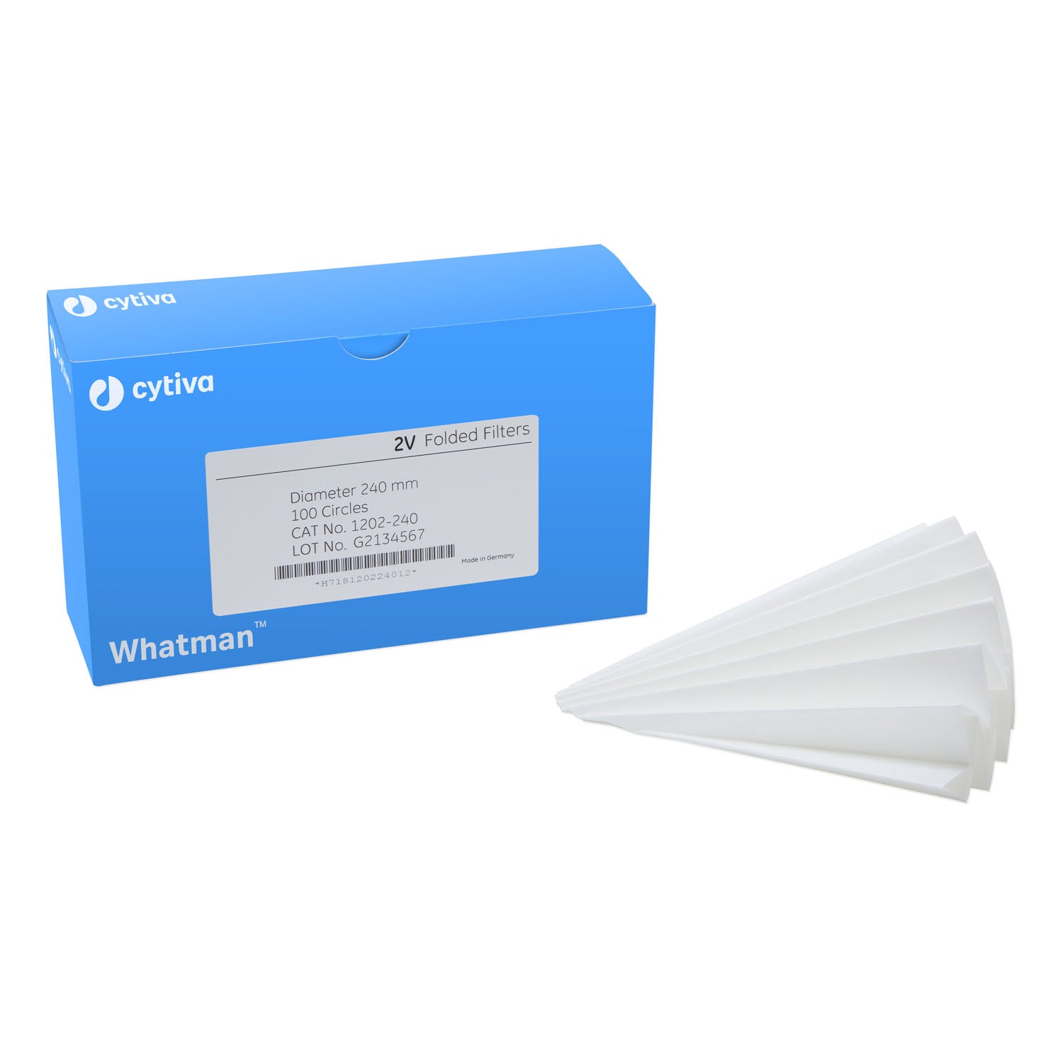 Filter Circles, 500mm Dia, Folded Prepleated Grade 2V, 100/pk