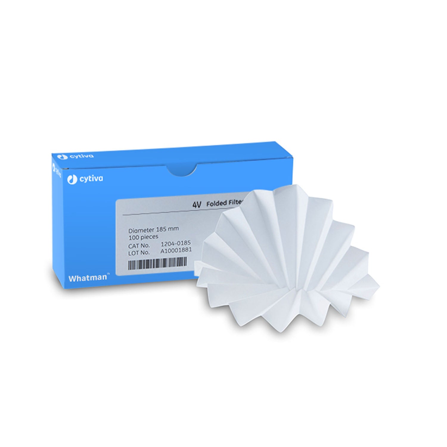 Grade 4V Folded Filter Paper,  Circle 32cm, 100/pk