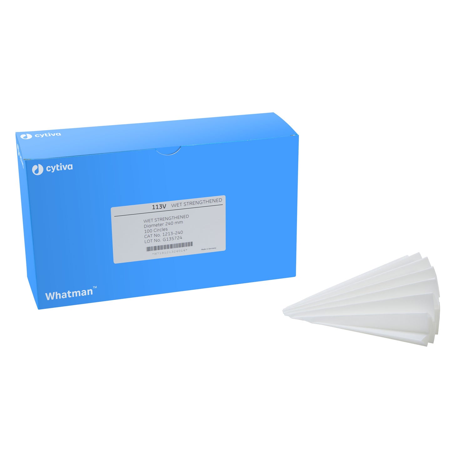 Filter Circles, 270mm Dia, Folded Prepleated Grade 113V, 100/pk