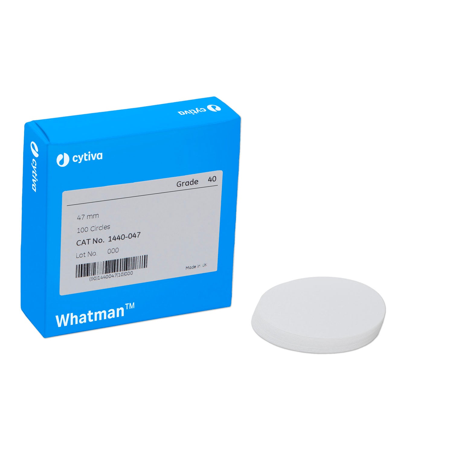 Filter Circles, 55mm Dia, Ashless Grade 40, 100/pk