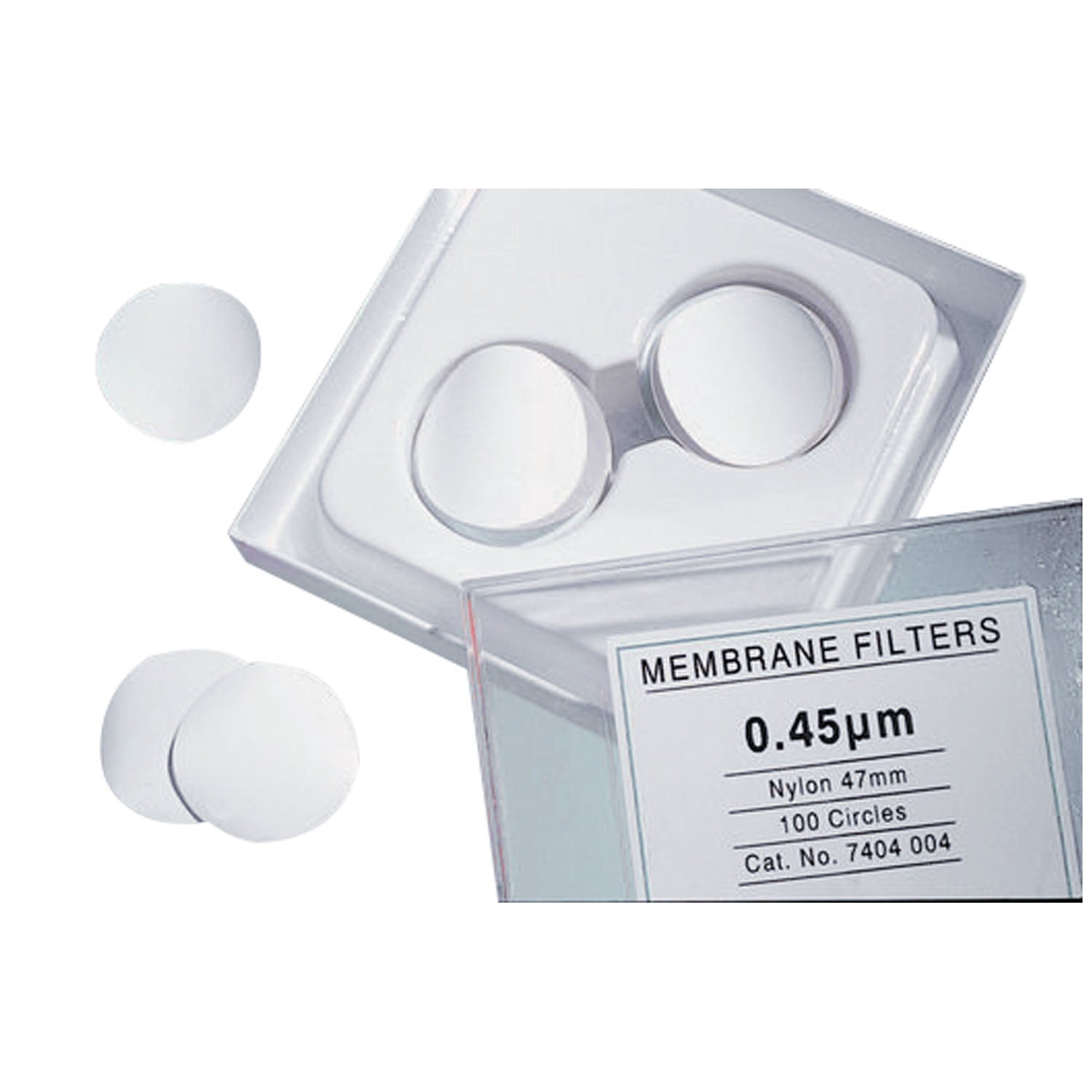 Filter Circles, 25mm Dia, Nylon, 0.2m Pore Size, 100/pk