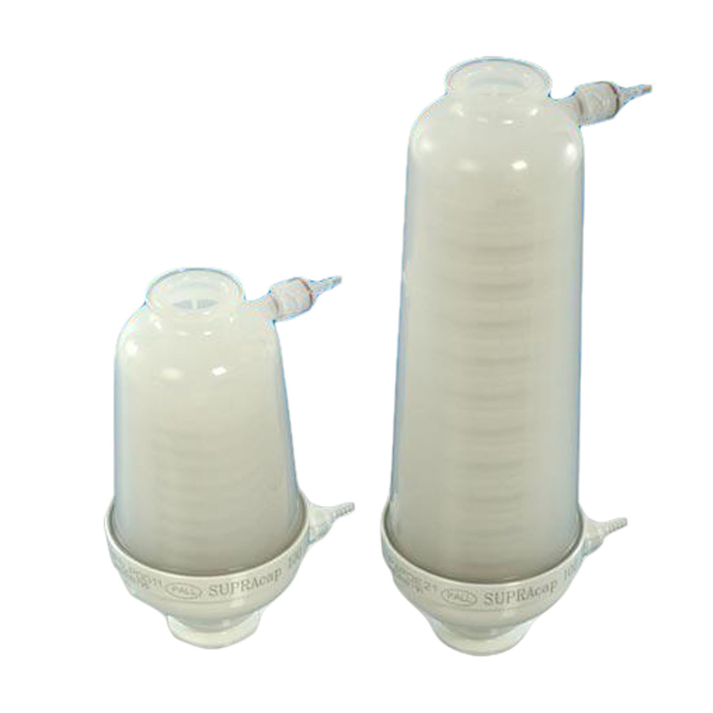 Supracap 100 Depth Filter Capsule, In-Line Style, 5" Length, with Single-Layer Media Grade BIO 20 (0.4-1 m Retention Rating), 1" - 1_" Sanitary Flange Inlet and Outlet