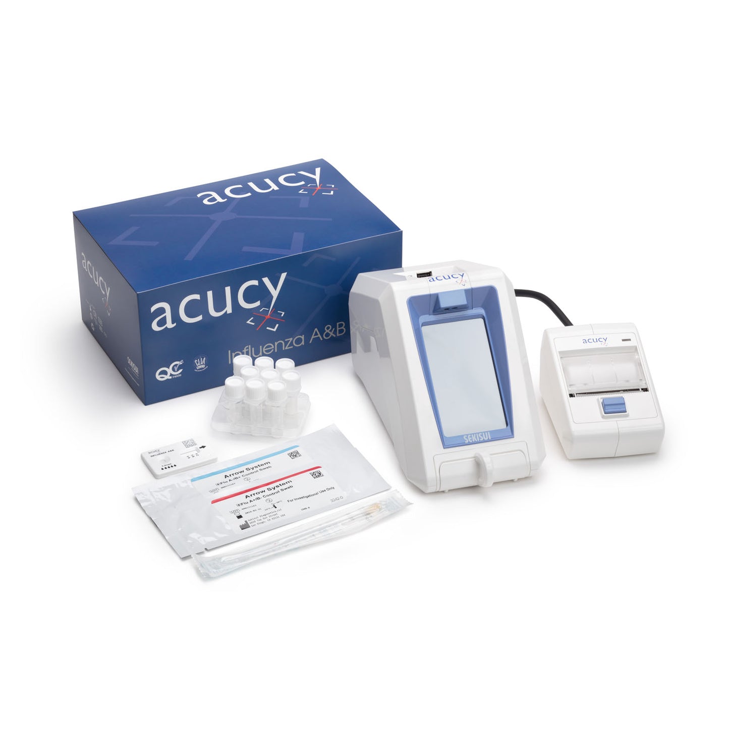 Acucy System Influenza Starter Kit Includes:  (1) Acucy System with all the required Components & (2) Acucy Influenza A&B Kits, 1/kt (Continental US Only)