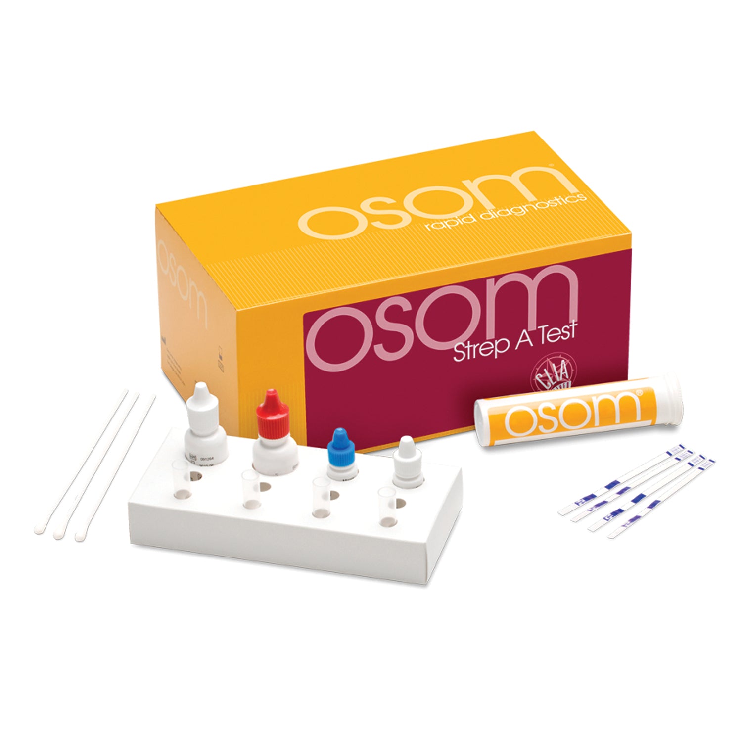 Strep A CLIA Waived, Includes 2 Additional Tests For External QC Testing, 50 tests/kit