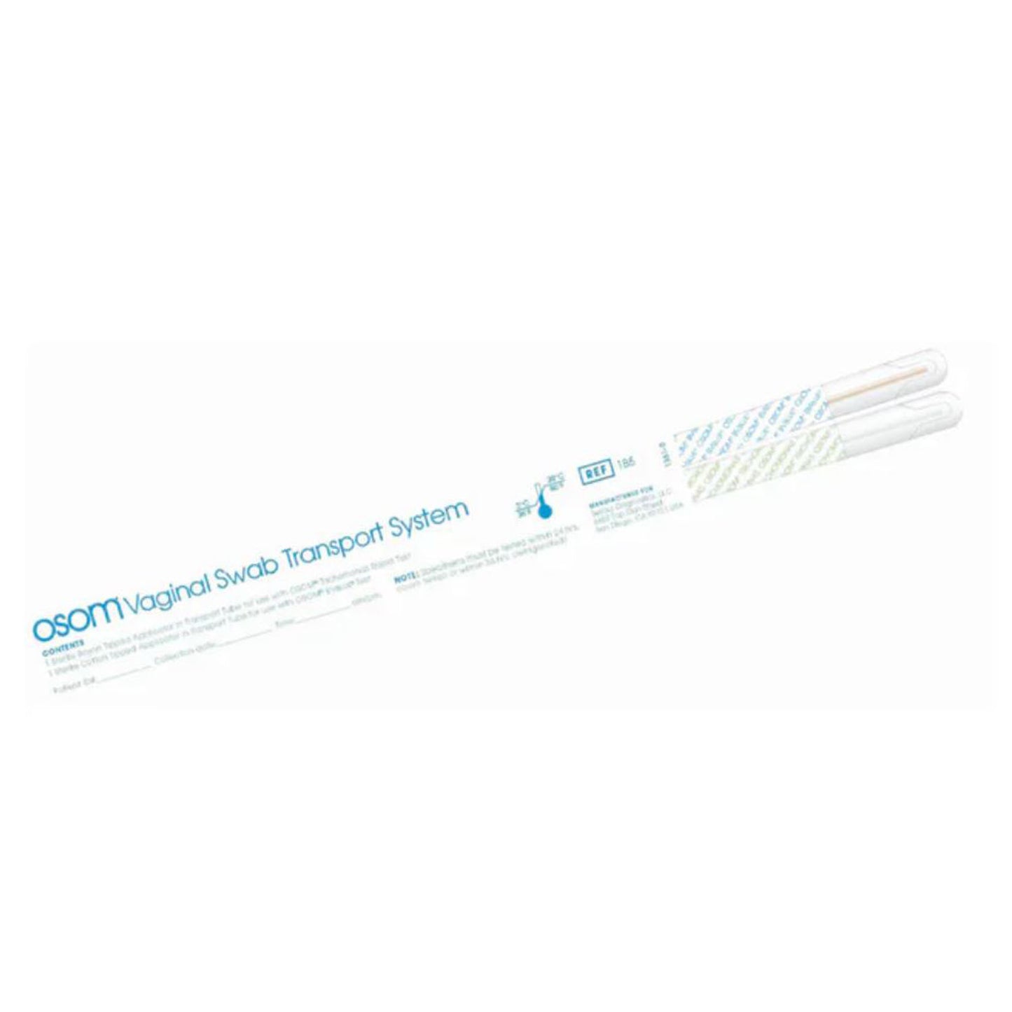 Vaginal Transport System, Transport Tube Includes: (1) Rayon Swab For Use with Trichomonas Test & (1) Cotton Swab For Use with BVBLUE Test, Sterile, 50 set/bx, 10 bx/cs (Item is Non-Returnable & Non-Refundable) (Continental US Only)