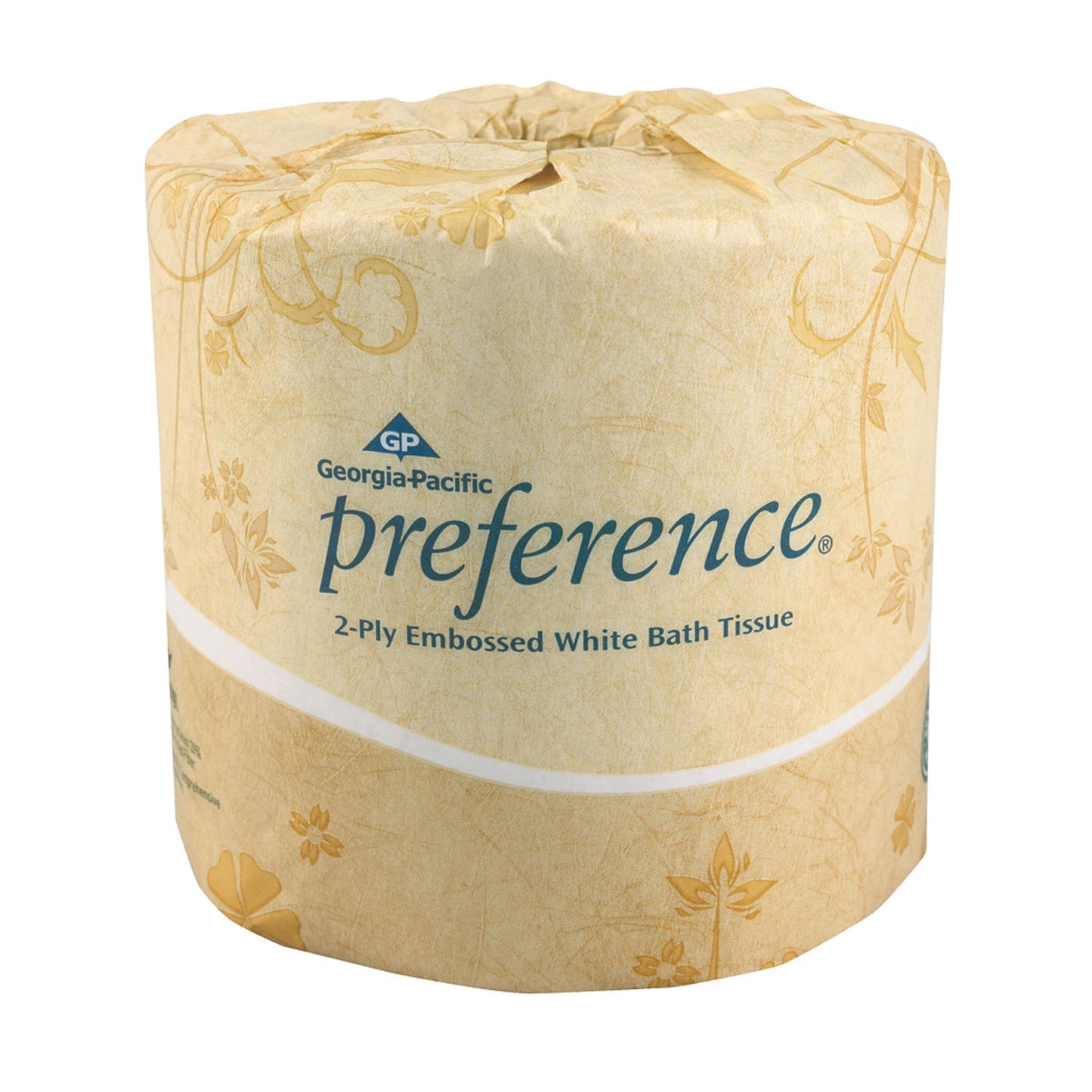 Embossed Bathroom Tissue, 2-Ply, White, 4_" x 4.05", 550 sht/rl, 80 rl/cs