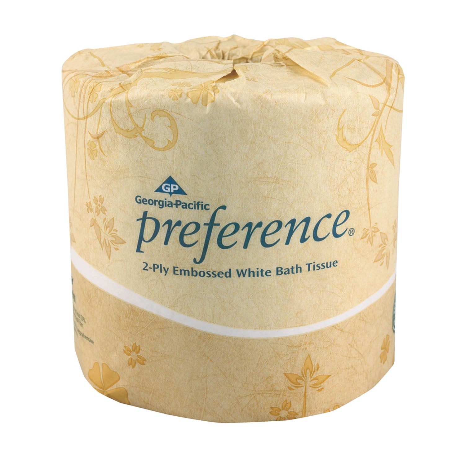 Embossed Bathroom Tissue, 2-Ply, White, 4_" x 4.05", 550 sht/rl, 80 rl/cs