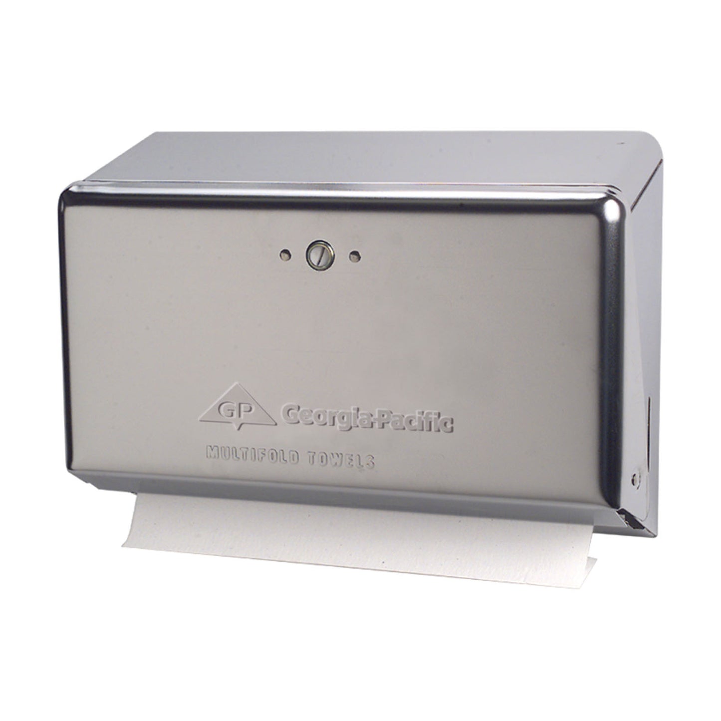 Chrome Multifold Space Saver Towel Dispenser, 4_"W x 11.63"D x 8_"H, 1/cs (CS=EA) (Vendor MOQ 10 CS - Must buy in multiples of 10) (DROP SHIP ONLY)<img align="middle" src="/images/MOQ.png" border="0" title="MOQ">