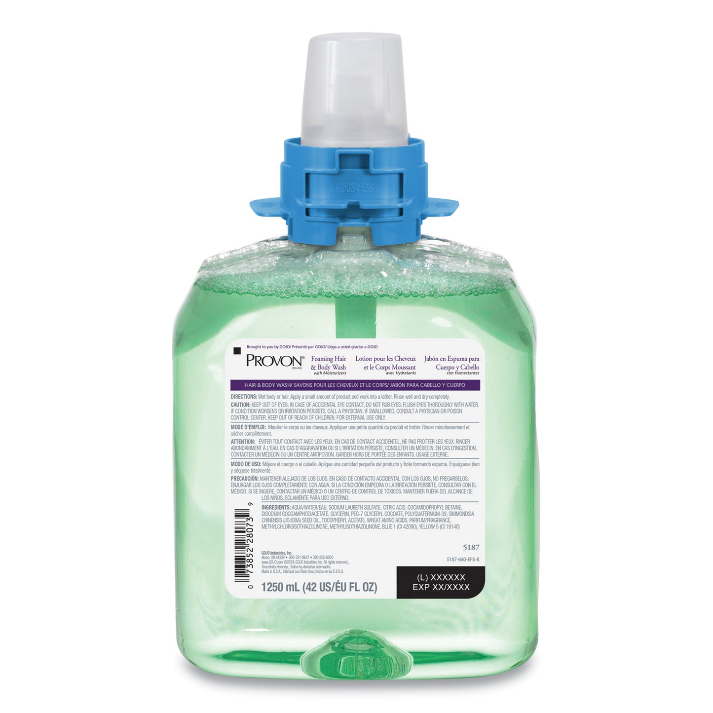 Foaming Hair & Body Wash, Moisturizers, FMX-12, 1250mL, 4/cs
