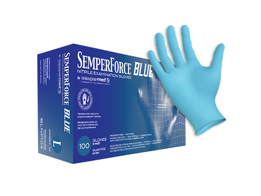 Exam Glove, Nitrile, Medium, Blue, 100/bx, 10 bx/cs