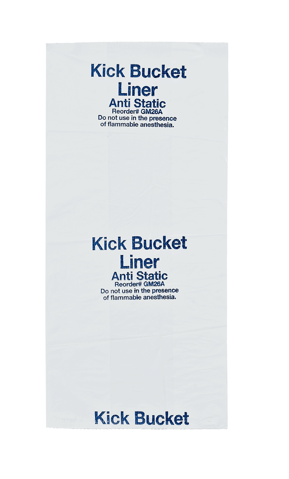 Kick Bucket, 12" x 8" x 25_", White/ Blue Print - Ind Cut, 500/cs