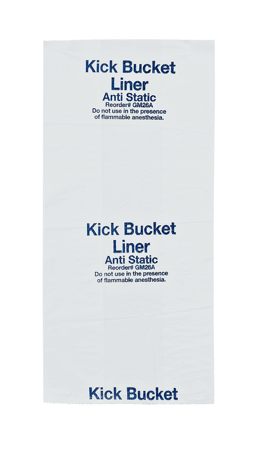 Kick Bucket, 12" x 8" x 25_", White/ Blue Print - Ind Cut, 500/cs