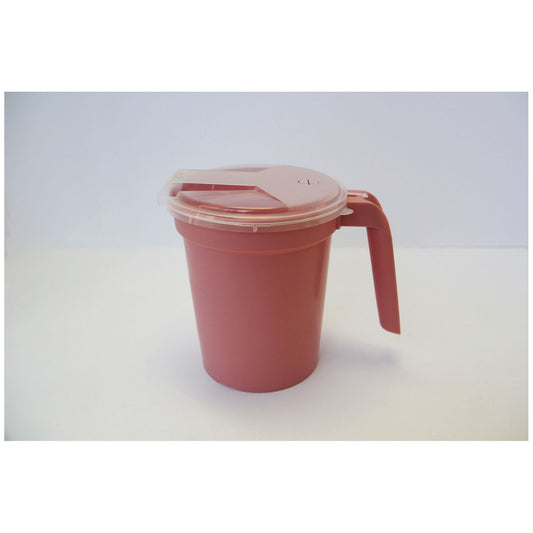 Pitcher, with Straw Port Lid, Rose, 100/cs