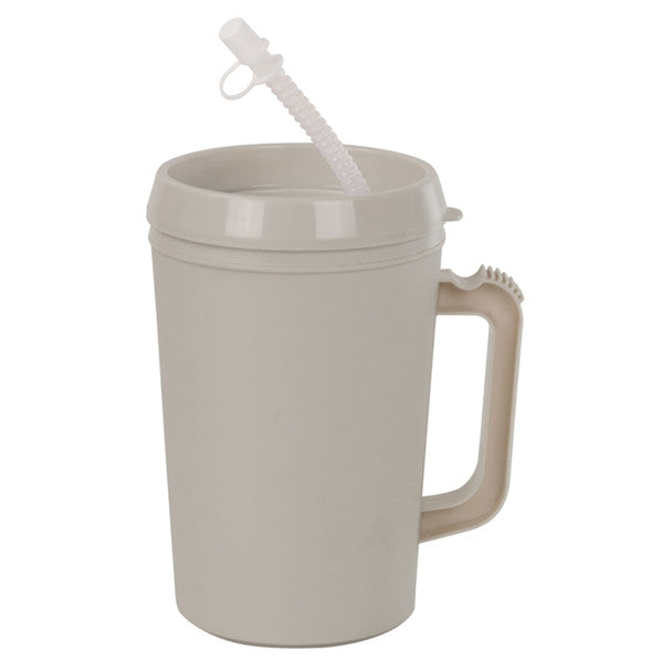 Insulated Mug, with Straw, 22 oz, Blue, 48/cs