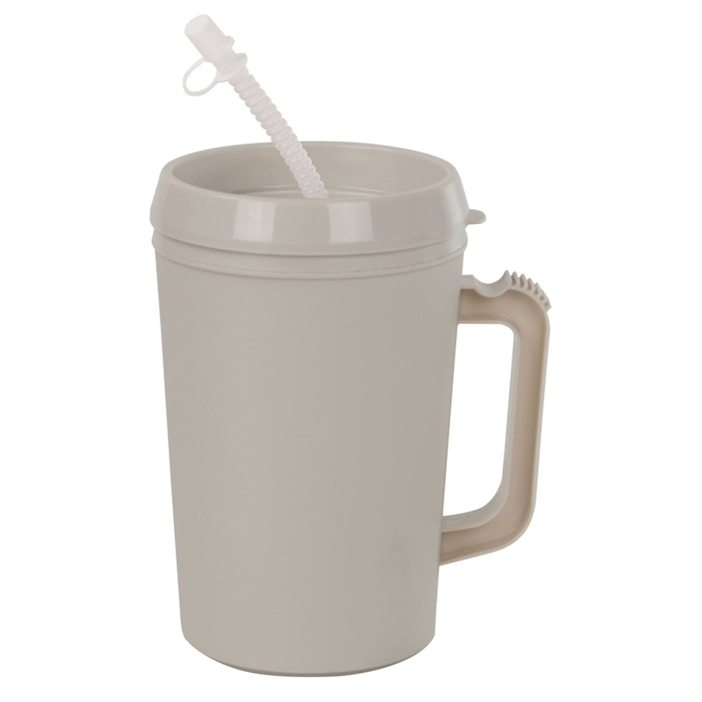 Insulated Mug, with Straw, 34 oz, Gray, 24/cs