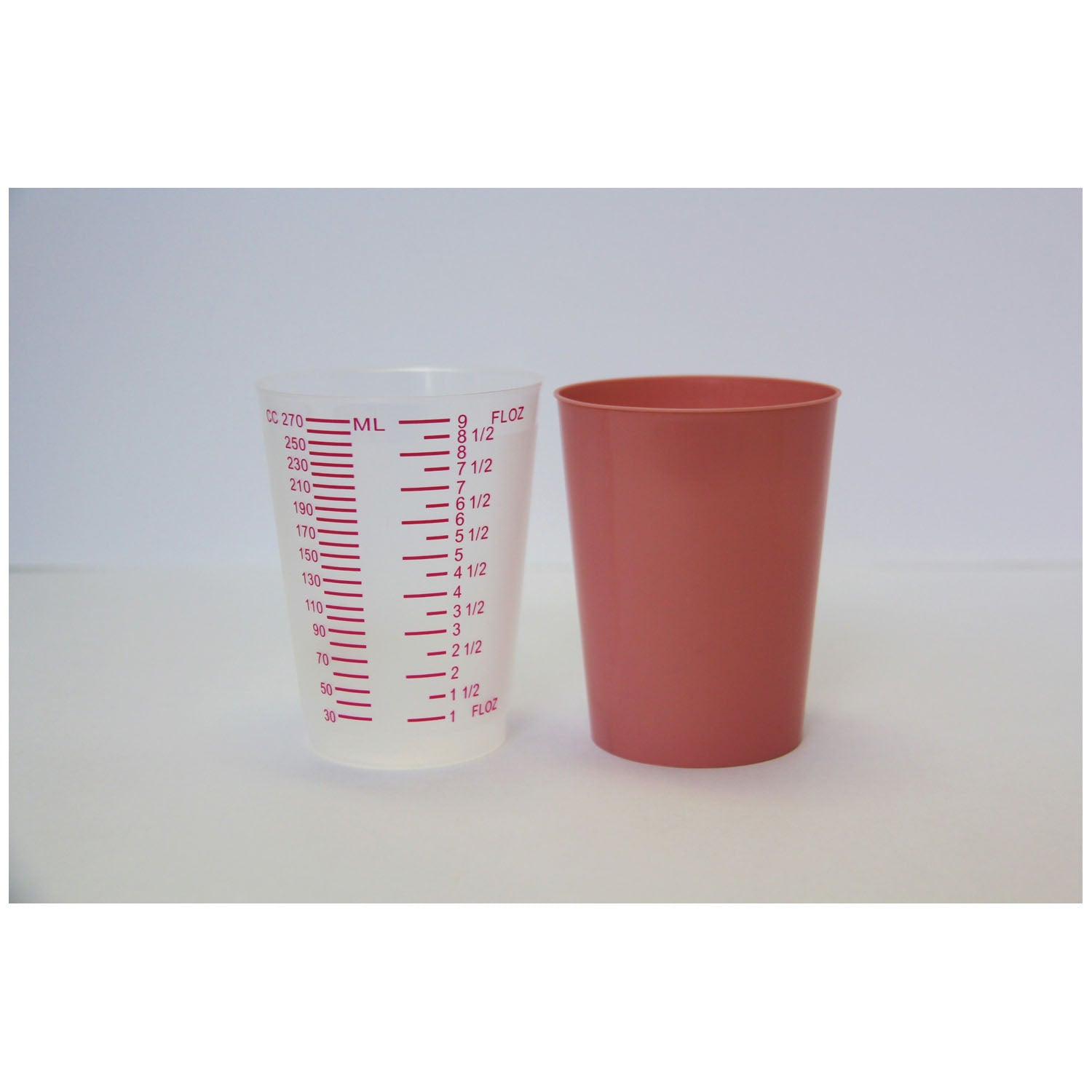 Intake Tumbler, Graduated, Red Print, Translucent, 25/slv, 20 slv/cs