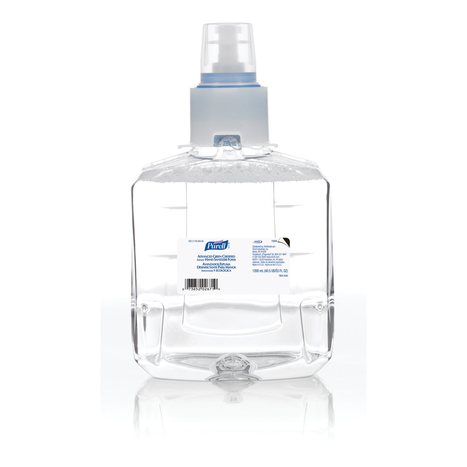 LTX Instant Foam Hand Sanitizer, 1200mL, 2/cs (091208) (Item is considered HAZMAT and cannot ship via Air or to AK, GU, HI, MP, PR, VI)