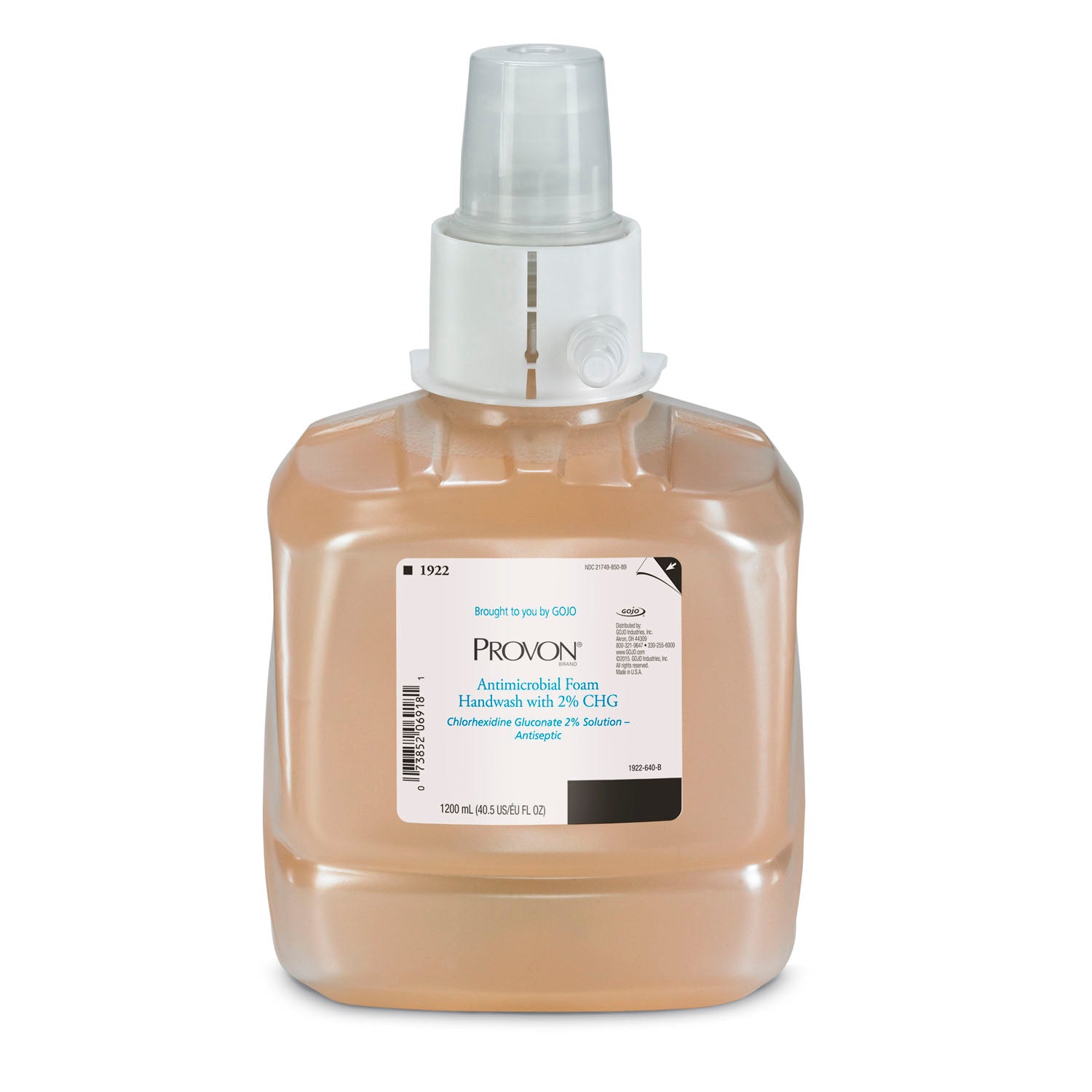 PROVON LTX 1200 mL, Foaming Antimicrobial Skin Cleanser with 2% CHG, 2/cs (252 cs/plt)