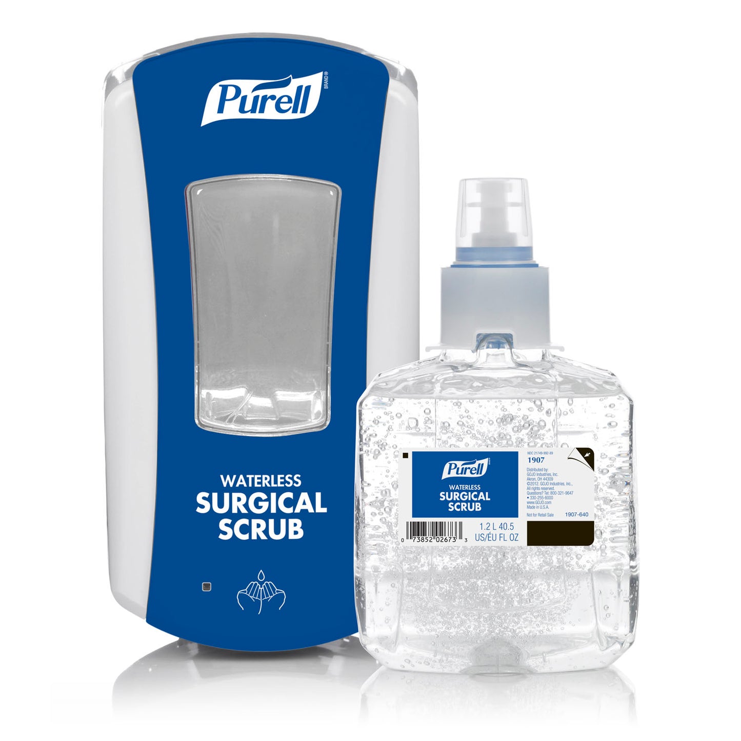 LTX-12 Waterless Surgical Scrub Dispenser, Touch Free, Blue/White, For 1907, 4/cs (Surgical Scrub Sold Seperately)