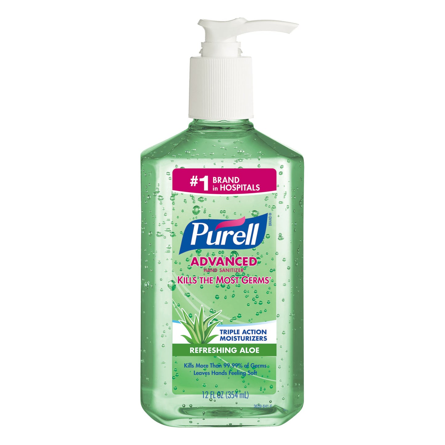 Instant Hand Sanitizer with Aloe, 12 fl oz Pump Bottle, 12/cs (114 cs/plt) (Item is considered HAZMAT and cannot ship via Air or to AK, GU, HI, MP, PR, VI)