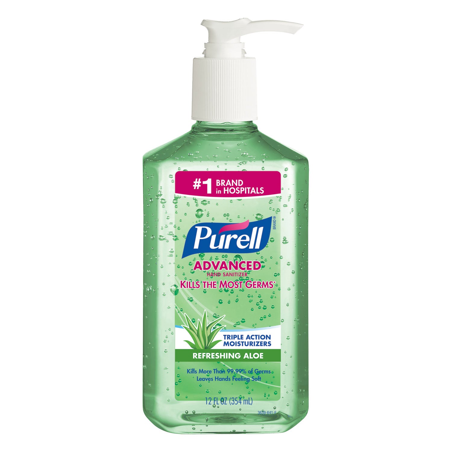 Instant Hand Sanitizer with Aloe, 12 fl oz Pump Bottle, 12/cs (114 cs/plt) (Item is considered HAZMAT and cannot ship via Air or to AK, GU, HI, MP, PR, VI)