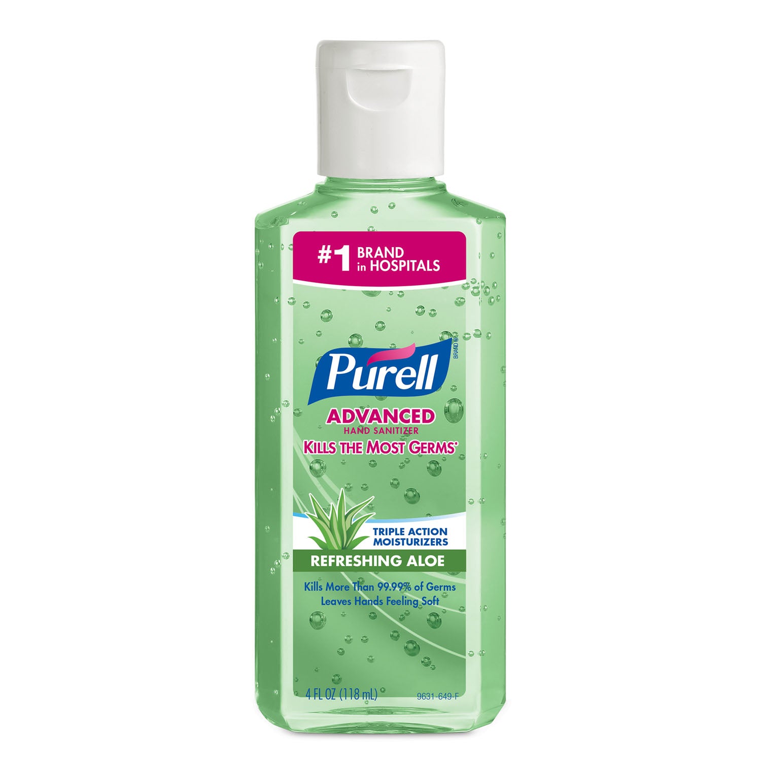Instant Hand Sanitizer with Aloe, 4 fl oz Bottle with Flip-Cap, 24/cs (224 cs/plt) (Item is considered HAZMAT and cannot ship via Air or to AK, GU, HI, MP, PR, VI)