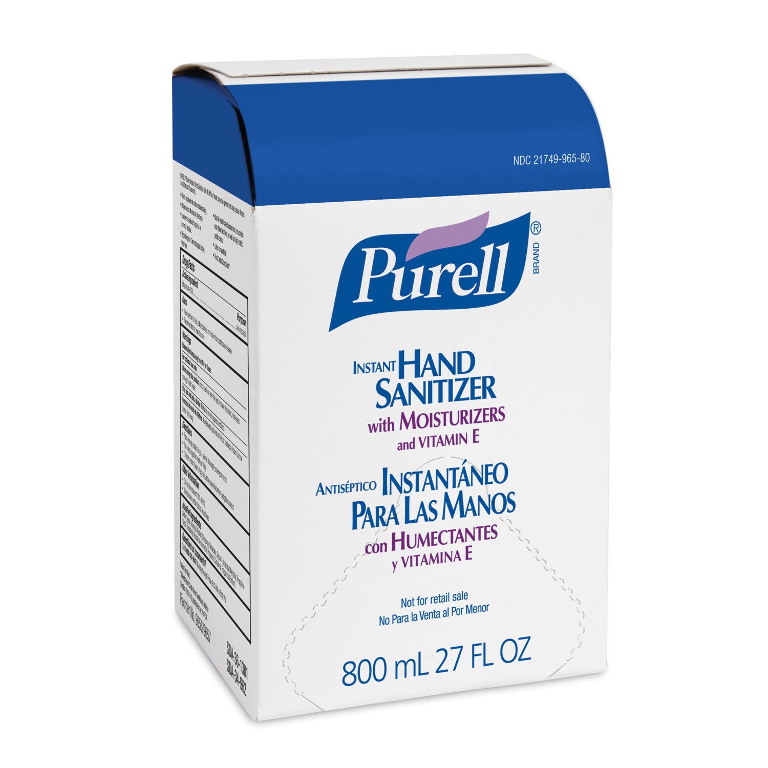 Instant Hand Sanitizer, Traditional Bag-in-Box 800mL, Original, 12/cs (Item is considered HAZMAT and cannot ship via Air or to AK, GU, HI, MP, PR, VI)
