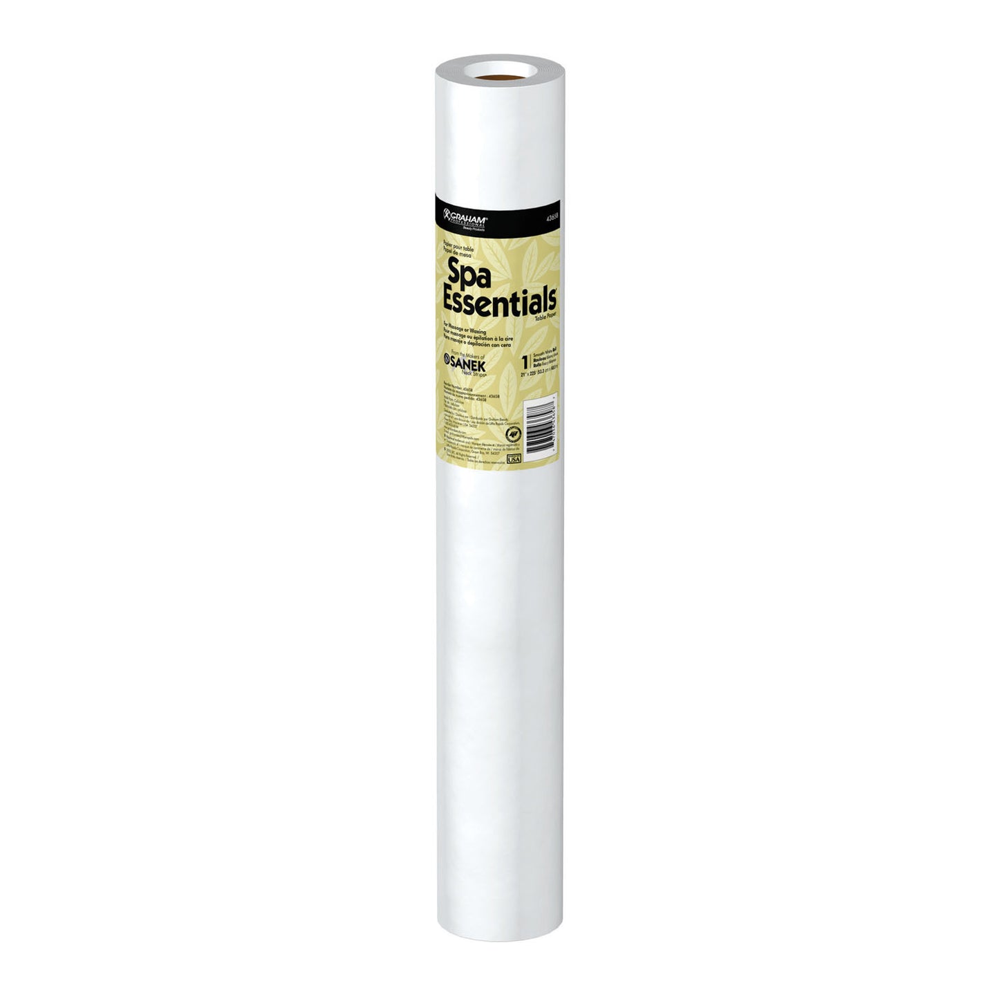 SpaEssentials Smooth Waxing Table Paper, 27" x 225 ft, White, 12 rl/cs (45 cs/plt)