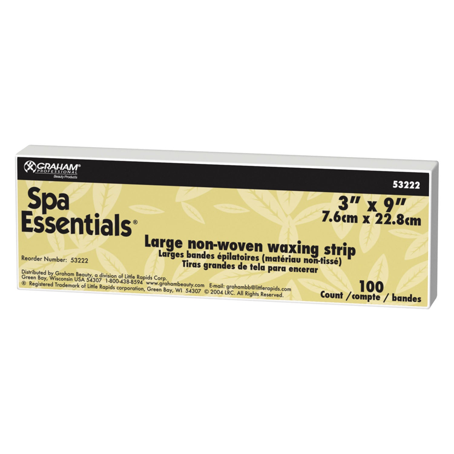 SpaEssentials, 3" x 55 yds, White, 12 rl/cs
