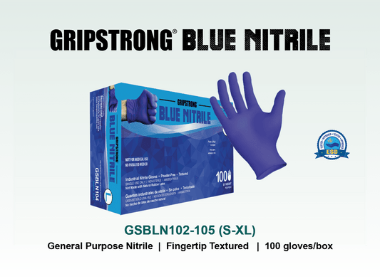General Purpose Glove, Nitrile, Powder-Free, Textured, Black, Large, 100/bx, 10 bx/cs