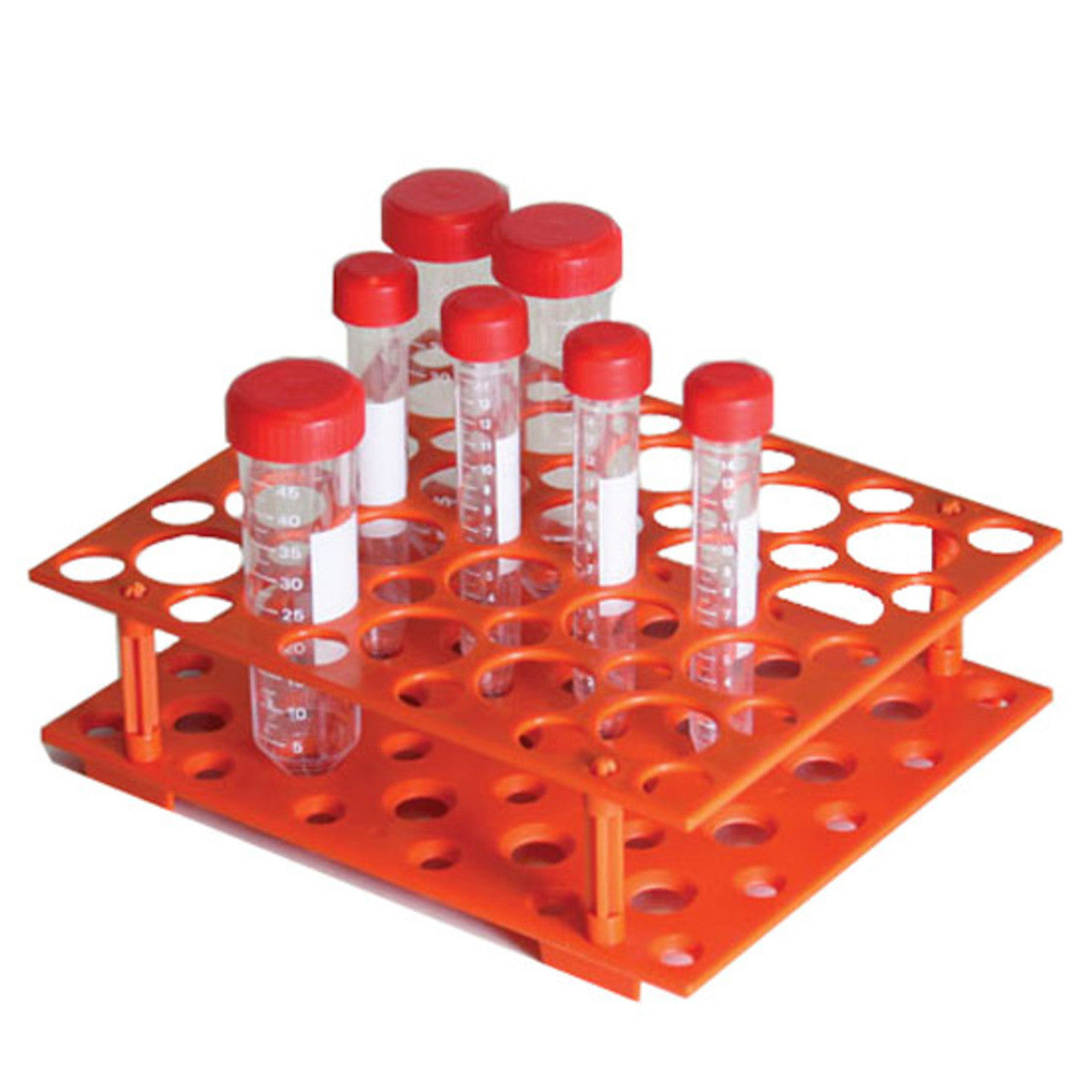Rack, for 15mL and 50mL Centrifuge Tubes, ABS, Orange, 5/pk