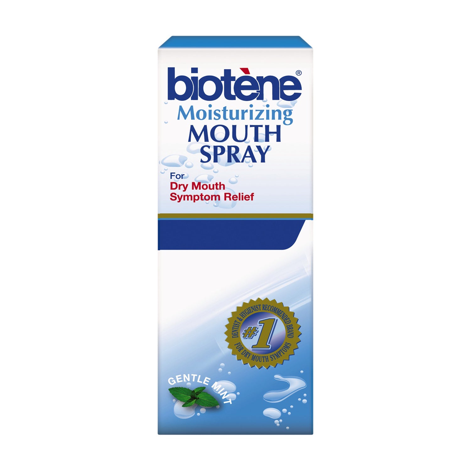 Biotene Moisturizing Mouth Spray, Gentle Mint flavor, 1.5 oz. bottle, 6/pack
