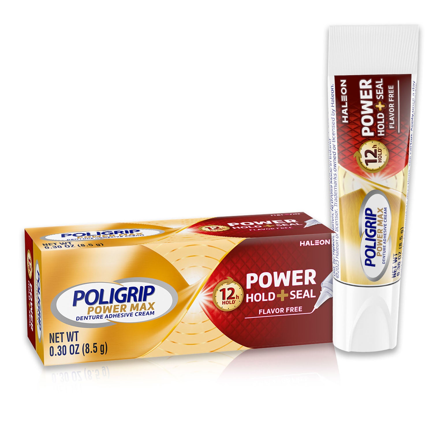Poligrip Power Max Denture Adhesive Cream, Hold+Seal. 8.5g tube, 48 tubes/cs (Available for sale in US only) (Products cannot be sold on Amazon.com or any other third Party sites.)