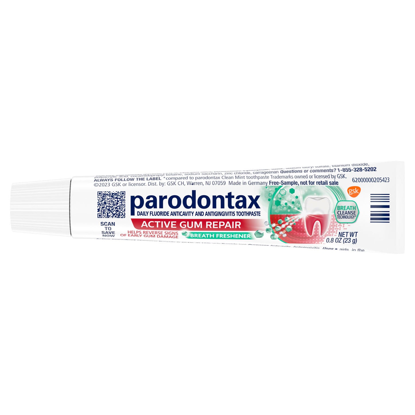 Parodontax Active Gum Repair Breath Freshener Toothpaste, 0.8 oz., 50 cartonless tubes/cs (Available for sale in US only) (Products cannot be sold on Amazon.com or any other third Party sites)