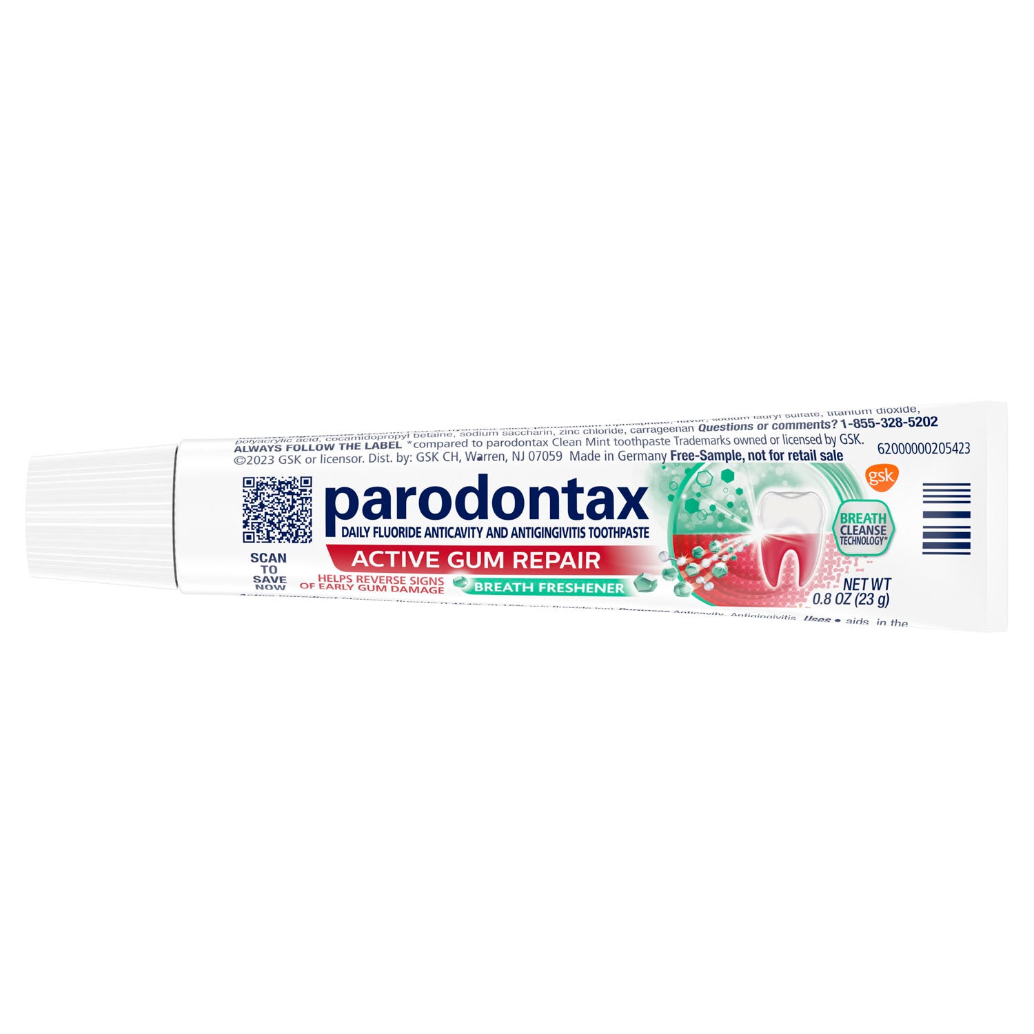 Parodontax Active Gum Repair Breath Freshener Toothpaste, 0.8 oz., 50 cartonless tubes/cs (Available for sale in US only) (Products cannot be sold on Amazon.com or any other third Party sites)