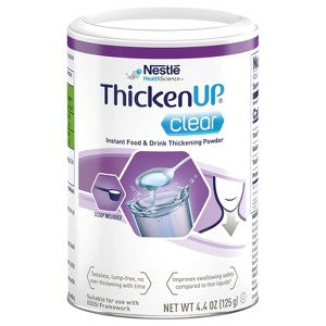 ThickenUp, Clear, 4.04 oz Cans, 12/cs (150 cs/plt) (Minimum Expiry Lead is 90 days; Non-Returnable) (Continental US Only) (Nestle products cannot be sold online without Nestle's prior written permission) (Products cannot be sold on Amazon.com or any other 3rd party site) (Item on Manufacturer Backorder - Inventory Limited when Available)