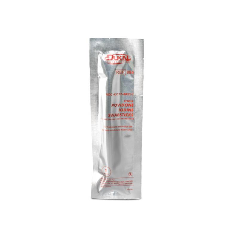 PVP-I Prep Swabstick, 1's, 4", Bulk, 1/pch, 1000 pch/cs