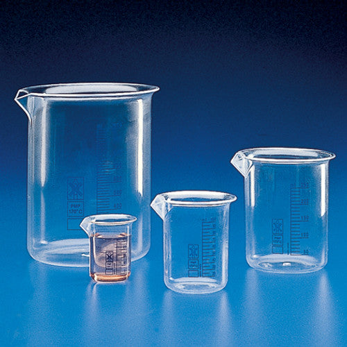 Beaker, PMP (TPX), Printed Graduations, 250mL, 16/cs